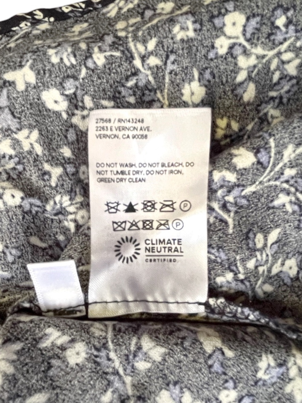 Reformation Saskia Navy Blue/White Floral Slip Mini Dress, sz 0 - Picture 10 of 10